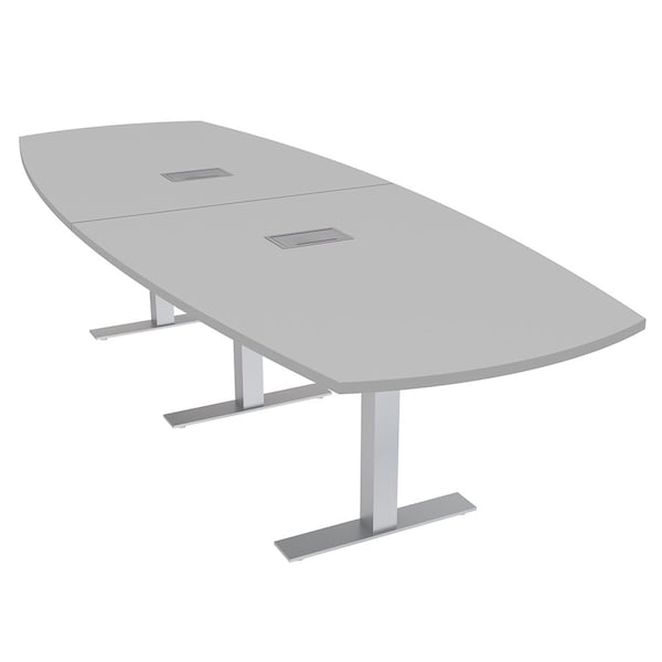45 in W, 120 in L, 29 in H, Engineered Wood Top, Grey